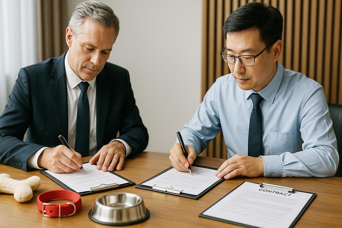 OEM Sourcing Agreement Signing in Office
