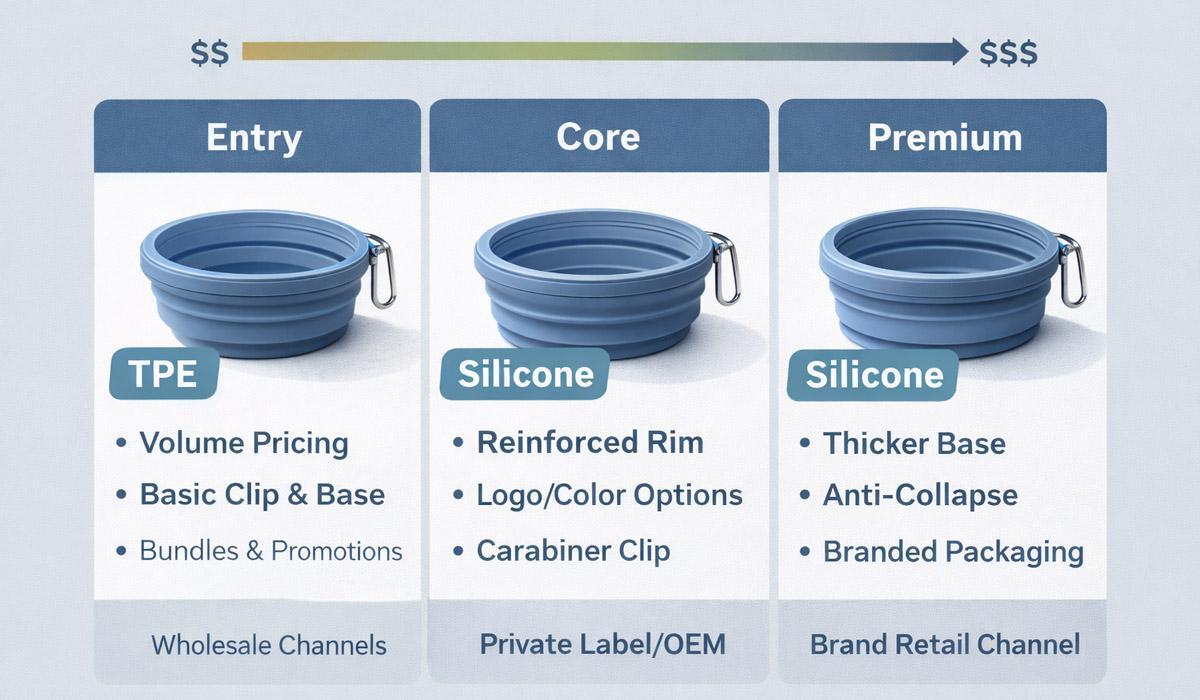 Foldable Pet Bowl Market Positioning Silicone Vs TPE For Wholesale Buyers
