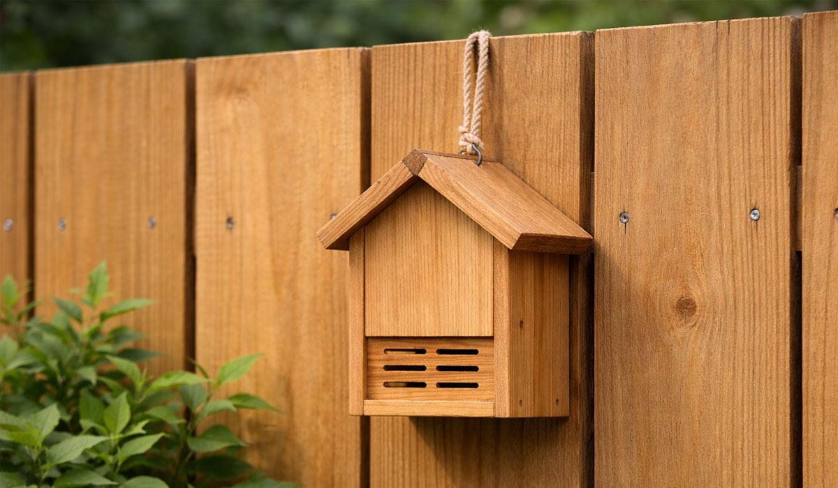 Lady bug nest garden wildlife shelter displayed outdoors for wholesale catalog use