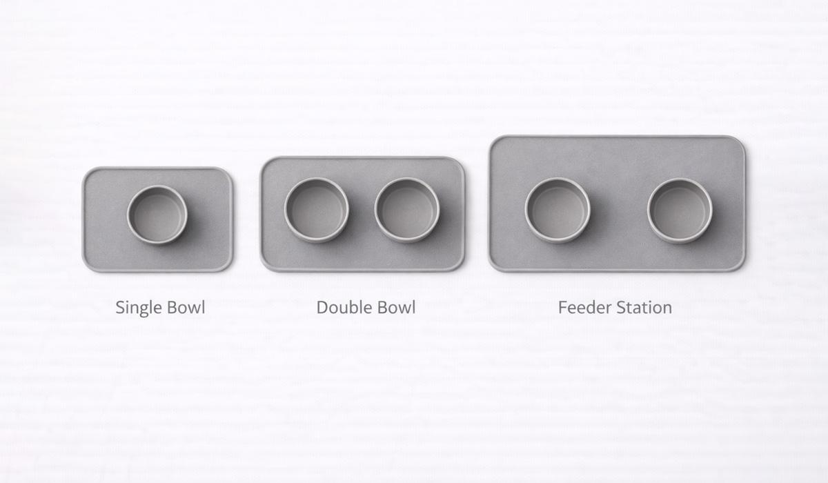 Feeding mat sizing by setup single bowl double bowl feeder station guide
