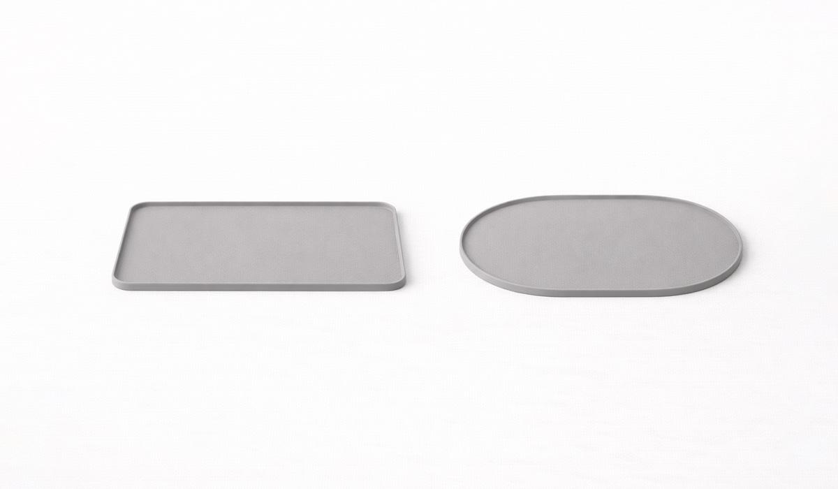 Pet feeding mat two shapes rectangular and rounded series matching colorway raised edge