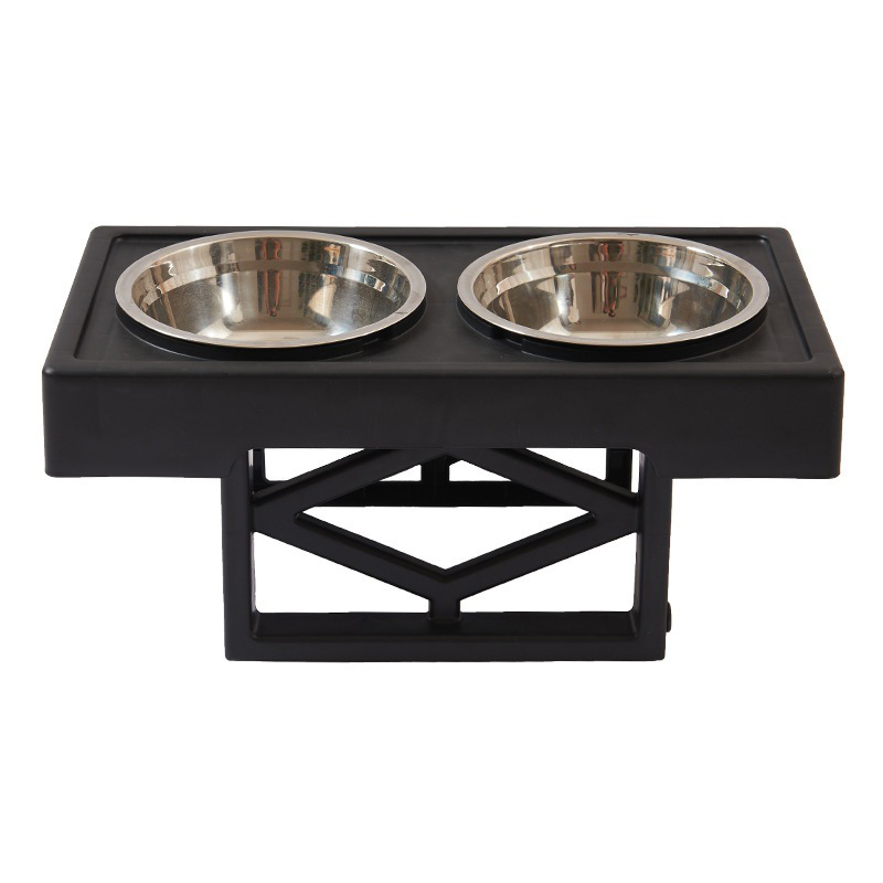 Elevated detachable stainless steel double bowl