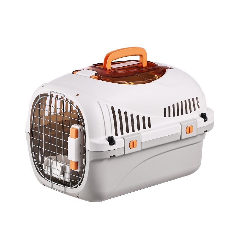 PP pet airline carrier with metal frame