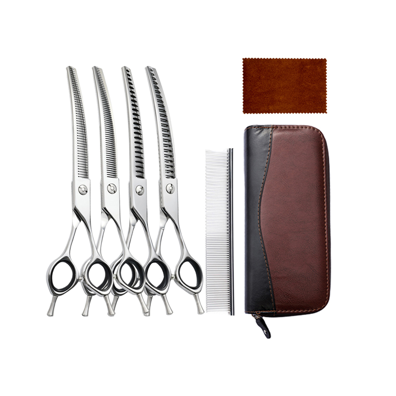 440C Stainless Steel Pet Hair Cutting Scissor Set 7Inch