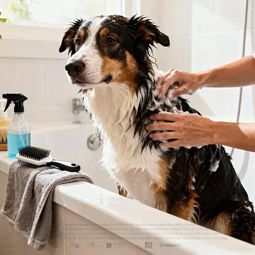 Grooming tools, bathing accessories and waste bags for pets